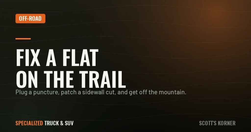 How to fix a tire puncture on the trail